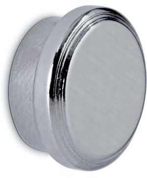 MAUL neodymium schijfmagneet, 16 mm, trekkracht 5 kg, voor glas- en whitebord, zilver, blister van 1 stuk