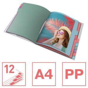 Esselte Colour'Breeze sorteermap, PP, ft A4, 12 tabs, assorti