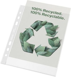 Esselte geperforeerde showtas, 100 % gerecycleerd, ft A5, 70 micron, doos van 100 stuks