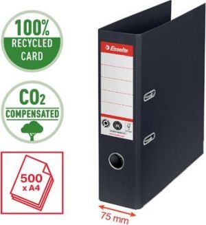 Esselte No.1 ordner, A4, rug 7,5 cm, zwart