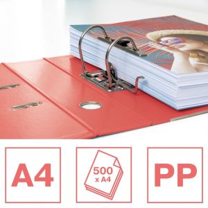 Esselte ordner Colour'Breeze, A4, PP, rug van 7,5 cm, koraal