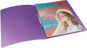 Esselte Colour'Breeze ringmap, 2 ringen, PP, ft A4, met soepele kaft, lavendel