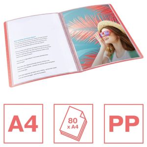 Esselte Colour'Breeze showalbum, ft A4, koraal