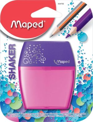 Maped potloodslijper Shaker, 2 gaats, geassorteerde kleuren, blister van 1 stuk