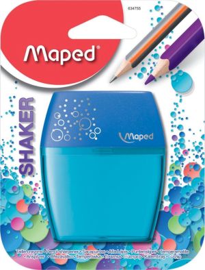 Maped potloodslijper Shaker, 2 gaats, geassorteerde kleuren, blister van 1 stuk