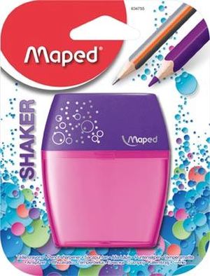 Maped potloodslijper Shaker, 2 gaats, geassorteerde kleuren, blister van 1 stuk