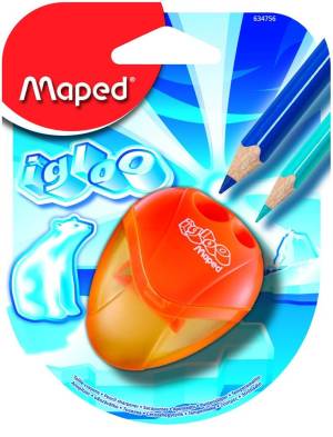 Maped potloodslijper igloo, 2 gaats, geassorteerde kleuren, blister van 1 stuk