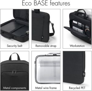 Dicota sac informatique Eco Top Traveller, pour ordinateurs portables jusqu'&agrave; 14,1 pouces, noir