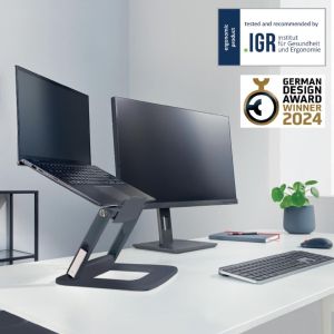 Leitz Ergo verstelbare laptopstandaard, grijs