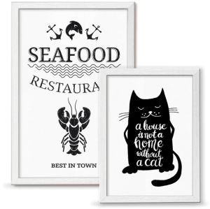 Securit krijtbord Woody, wit, ft 40 x 30 cm, hout met witte lakafwerking