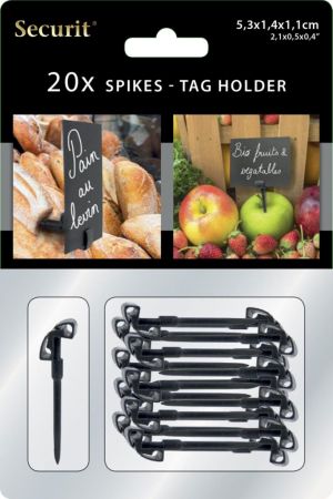 Securit krijtbordjes prikker, pak met 20 stuks