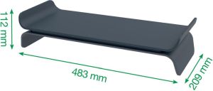 Leitz Ergo verstelbare monitorstandaard, donkergrijs