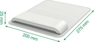 Leitz Ergo muismat met verstelbare polssteun, lichtgrijs