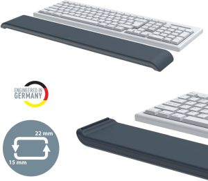 Leitz Ergo verstelbare toetsenbord polssteun, grijs