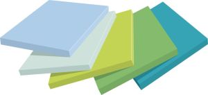 Post-it Super Sticky notes Oasis, 90 feuilles, ft 76 x 76 mm, couleurs assorties, paquet de 5 blocs