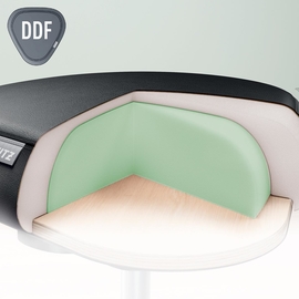 Leitz Ergo actieve Zitkruk met comfortzitting, met wieltjes, zwart