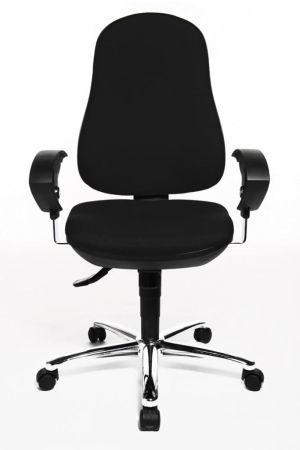 Topstar chaise de bureau Support SY, noir, base en chrome