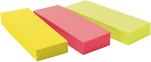Post-it notes markers, marque pages, ft 25 x 76 mm, blister de 3 x 100 feuilles, couleurs assorties