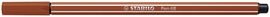 STABILO Pen 68 viltstift, rood-bruin