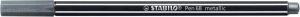 STABILO Pen 68 metallic viltstift, zilver