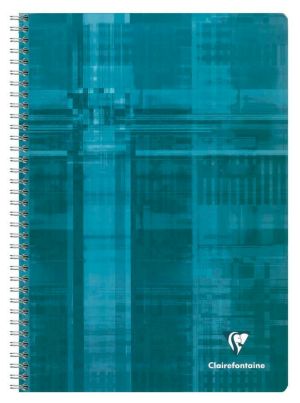 Clairefontaine cahier ft A4, 180 pages, quadrill&eacute; 5 mm, reliure spiral&eacute;, couleurs assorties