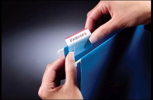 Post-it Index Strong, ft 25,4 x 38 mm, wit met gekleurde rand, 3 kleuren, 22 tabs per kleur