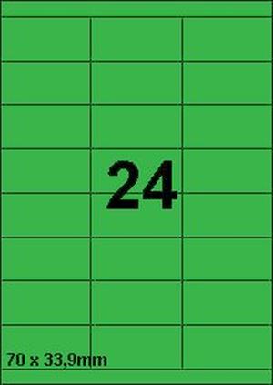 DBS etiketten 70 x 33,9 mm, 24 perblad, 