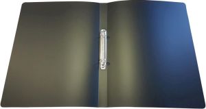 Alpha ringmap, voor ft A4, uit PP, 2 ringen van 16 mm, zwart