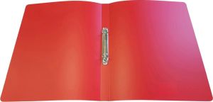 Alpha ringmap, voor ft A4, uit PP, 2 ringen van 16 mm, rood