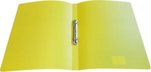 Alpha ringmap, voor ft A4, uit PP, 2 ringen van 16 mm, geel