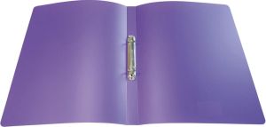 Alpha ringmap, voor ft A4, uit PP, 2 ringen van 16 mm, paars