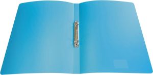 Alpha ringmap, voor ft A4, uit PP, 2 ringen van 16 mm, turkoois