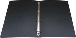 Alpha ringmap, voor ft A4, uit PP, 4 ringen van 16 mm, zwart