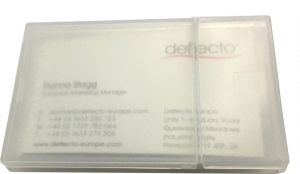 Deflecto visitekaarthouder transparant