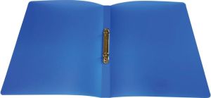 Alpha ringmap, voor ft A4, uit PP, 2 ringen van 16 mm, transparant blauw