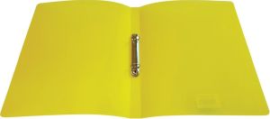 Alpha ringmap, voor ft A4, uit PP, 2 ringen van 16 mm, transparant geel