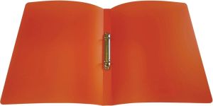 Alpha ringmap, voor ft A4, uit PP, 2 ringen van 16 mm, transparant oranje