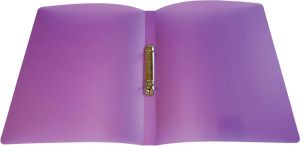 Alpha ringmap, voor ft A4, uit PP, 2 ringen van 16 mm, transparant paars