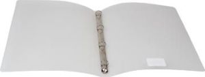 Alpha ringmap, voor ft A4, uit PP, 4 ringen van 16 mm, transparant wit