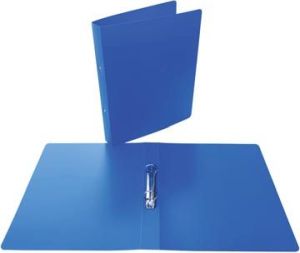 Alpha ringmap, voor ft A4, uit PP, 2 ringen van 25 mm, blauw