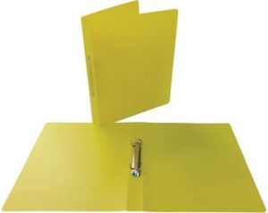 Alpha ringmap, voor ft A4, uit PP, 2 ringen van 25 mm, geel