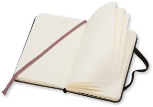 Moleskine carnet de notes, ft 9 x 14 cm, lign&eacute;, couverture solide, 192 pages, noir