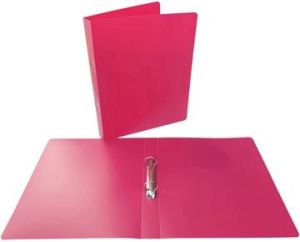 Alpha ringmap, voor ft A4, uit PP, 2 ringen van 25 mm, roze