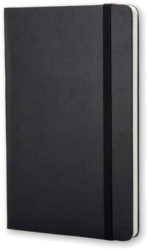 Moleskine carnet de notes, ft 9 x 14 cm, geruit, couverture solide, 192 pages, noir