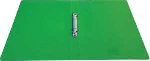 Alpha ringmap, voor ft A4, uit PP, 2 ringen van 25 mm, transparant groen