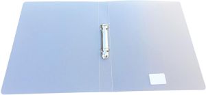 Alpha ringmap, voor ft A4, uit PP, 2 ringen van 25 mm, transparant wit