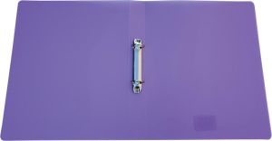 Alpha ringmap, voor ft A4, uit PP, 2 ringen van 25 mm, transparant paars
