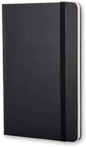 Moleskine carnet de notes, ft 13 x 21 cm, geruit, couverture solide, 240 pages, noir