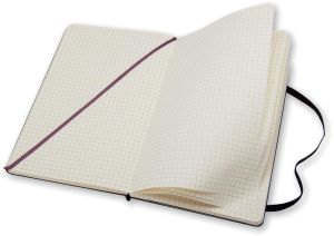 Moleskine carnet de notes, ft 13 x 21 cm, geruit, couverture solide, 240 pages, noir