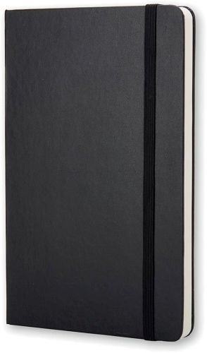 Moleskine carnet de notes, ft 13 x 21 cm, uni, couverture solide, 240 pages, noir